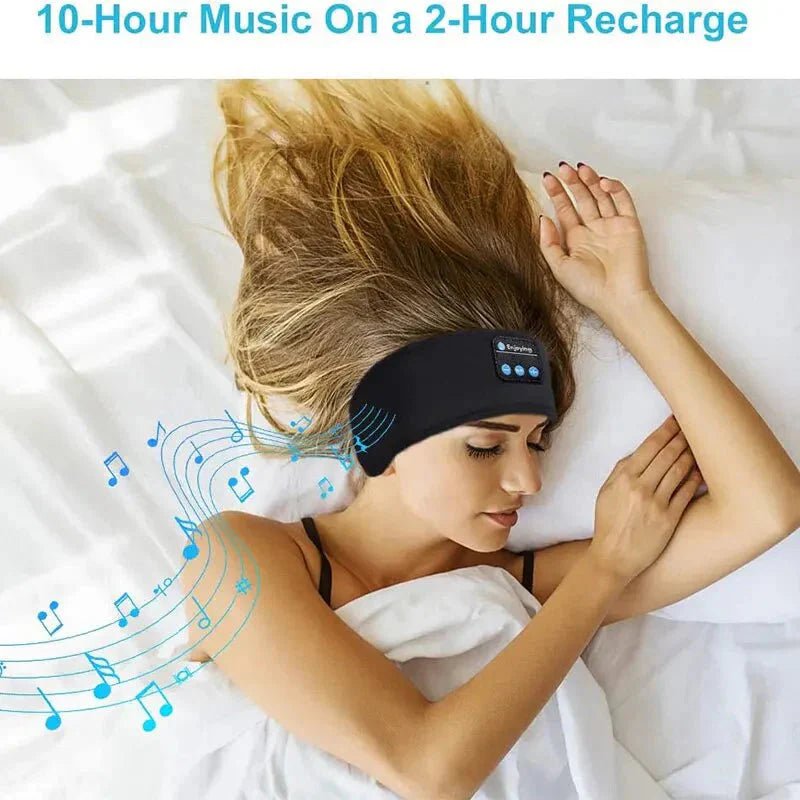 Bluetooth Sleep Headband – Wireless Headphones, Built-In Speakers, Comfortable Fabric, 10-Hour Battery Life - Finanzasymercado