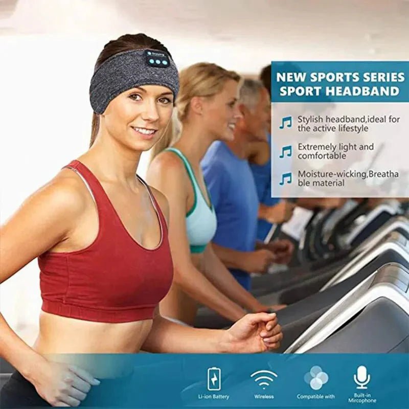 Bluetooth Sleep Headband – Wireless Headphones, Built-In Speakers, Comfortable Fabric, 10-Hour Battery Life - Finanzasymercado