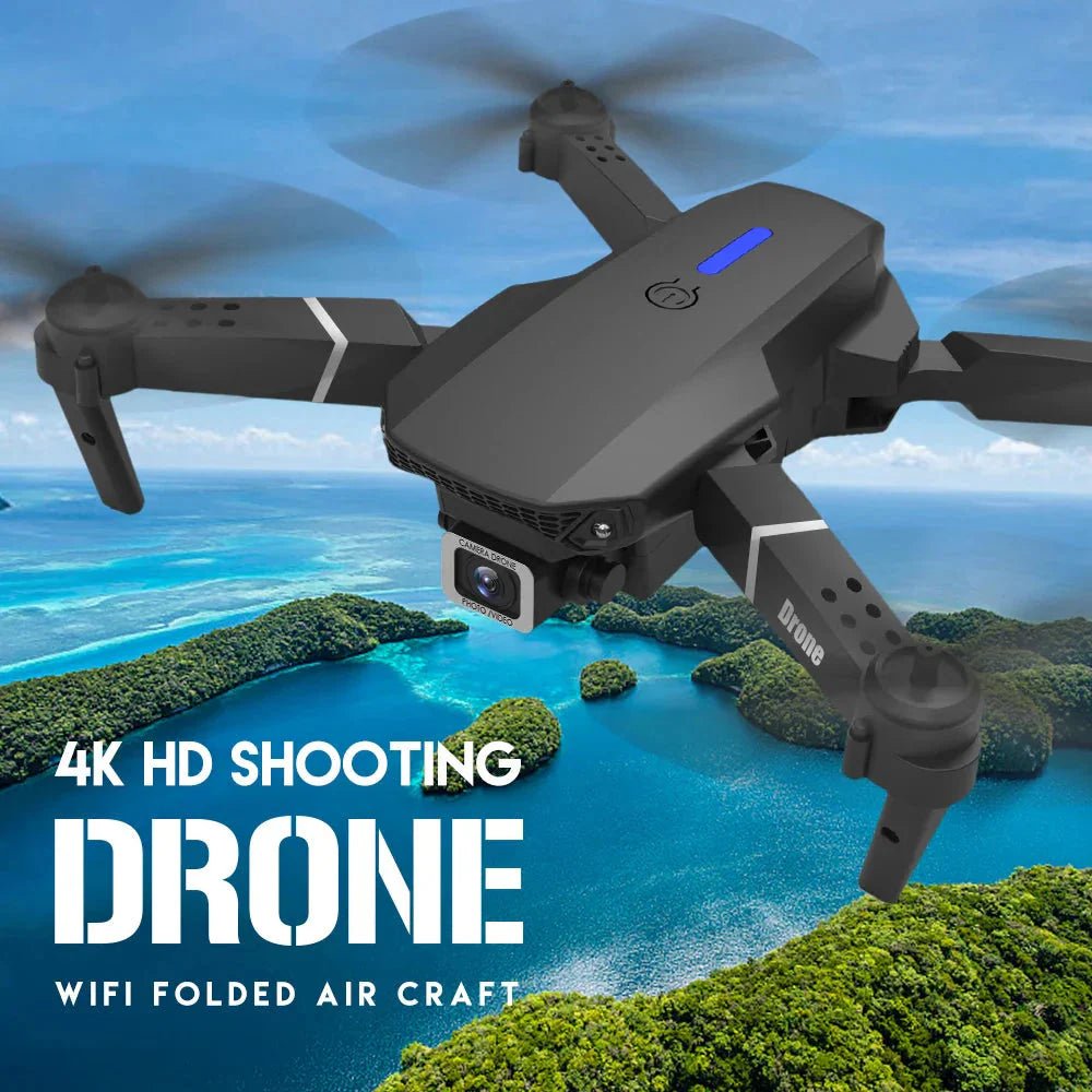 E88 Pro Foldable Quadcopter Drone - WIFI FPV, HD 4K Camera, Altitude Hold - Finanzasymercado