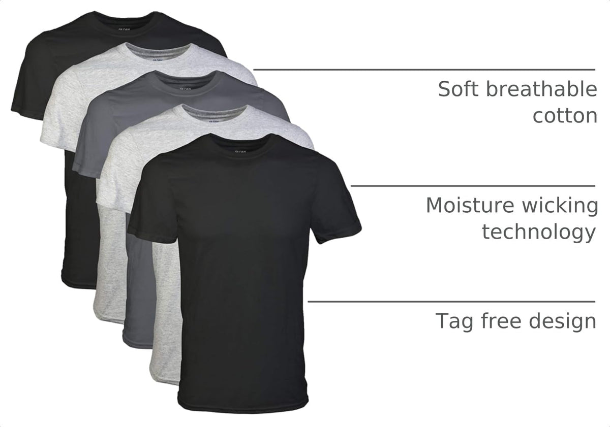 Gildan Men's Crew T-Shirts, Multipack, Style G1100 - Finanzasymercado