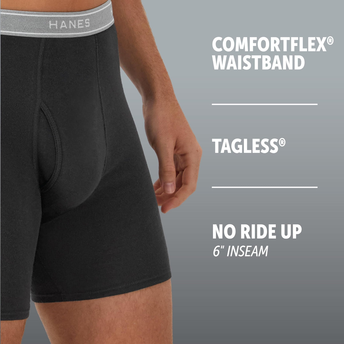 Hanes mens Underwear Boxer Briefs Pack, Cool & Breathable Cotton Moisture-wicking Underwear for Men, No Ride Up - Finanzasymercado