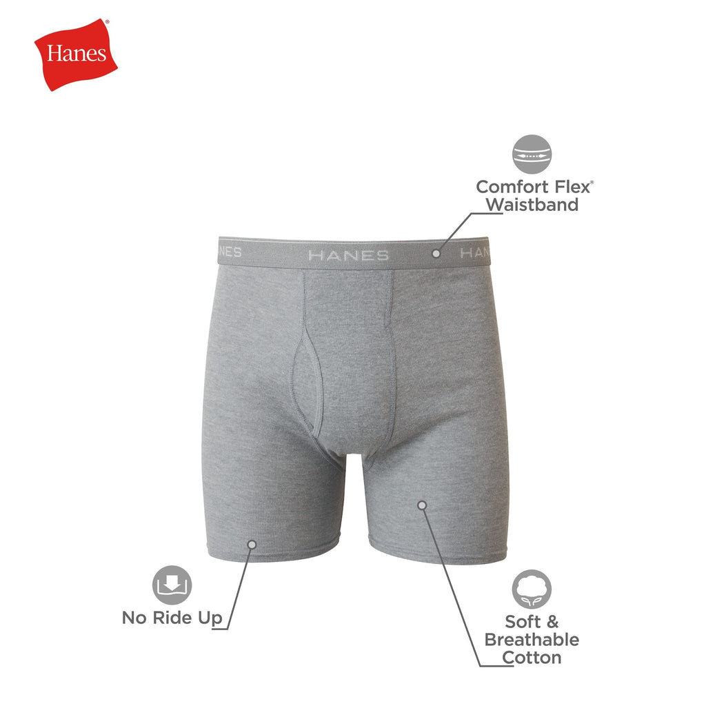 Hanes mens Underwear Boxer Briefs Pack, Cool & Breathable Cotton Moisture-wicking Underwear for Men, No Ride Up - Finanzasymercado