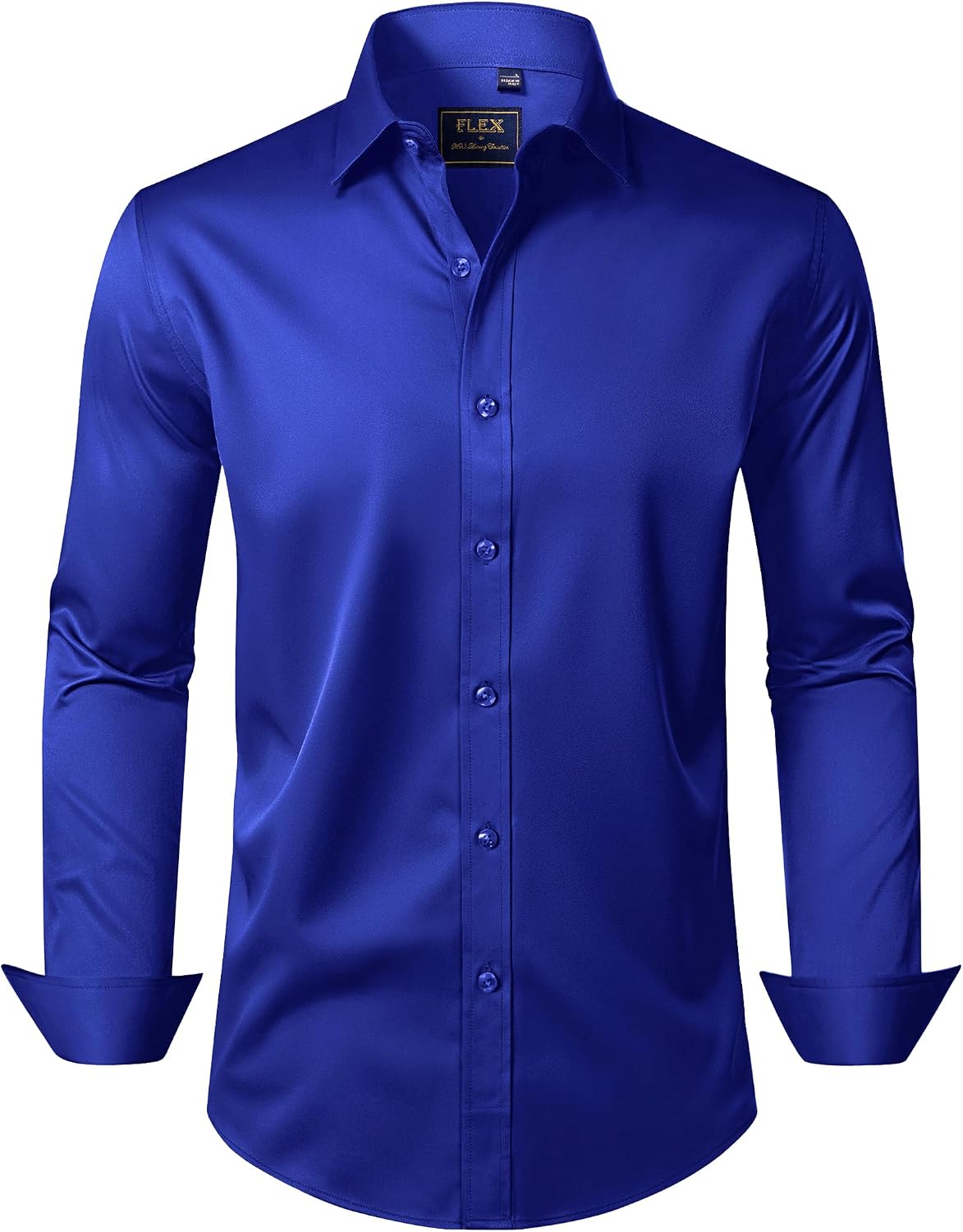 J.VER Men's Dress Shirts Solid Long Sleeve Stretch Wrinkle-Free Formal Shirt Business Casual Button Down Shirts - Finanzasymercado