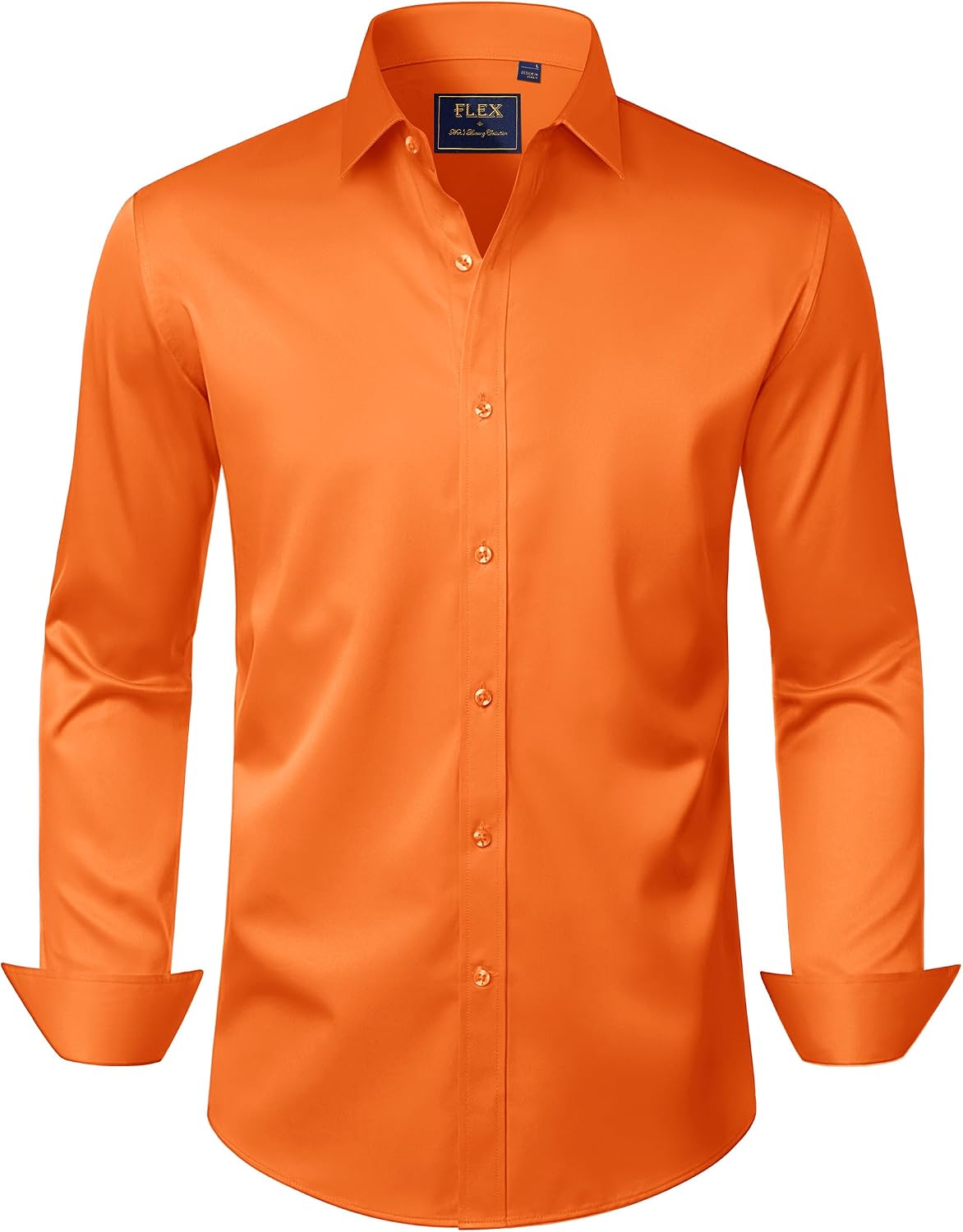 J.VER Men's Dress Shirts Solid Long Sleeve Stretch Wrinkle-Free Formal Shirt Business Casual Button Down Shirts - Finanzasymercado