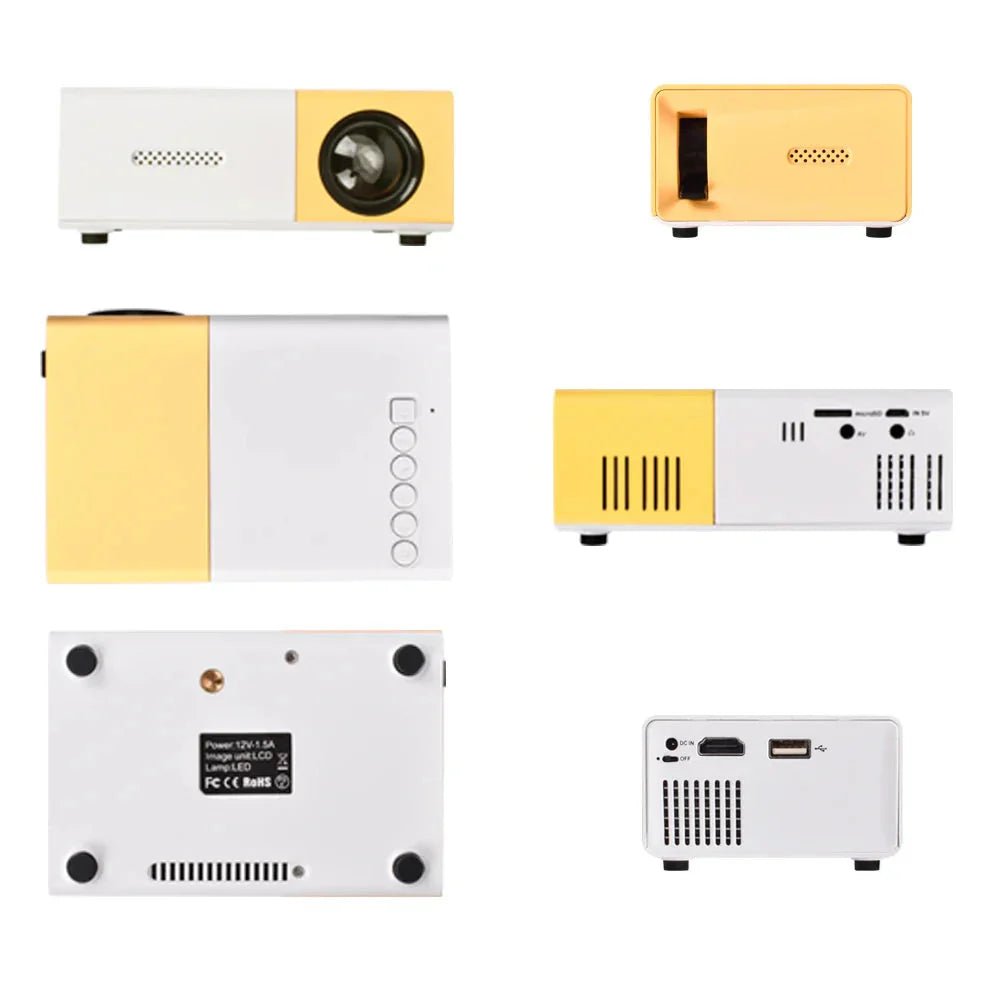 Mini Projector – 1080P Full HD Support, Portable LED Projector, 4K Video Playback, Multiple Connectivity Options - Finanzasymercado