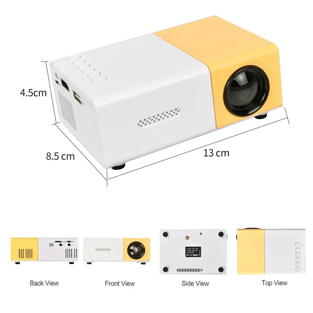 Mini Projector – 1080P Full HD Support, Portable LED Projector, 4K Video Playback, Multiple Connectivity Options - Finanzasymercado