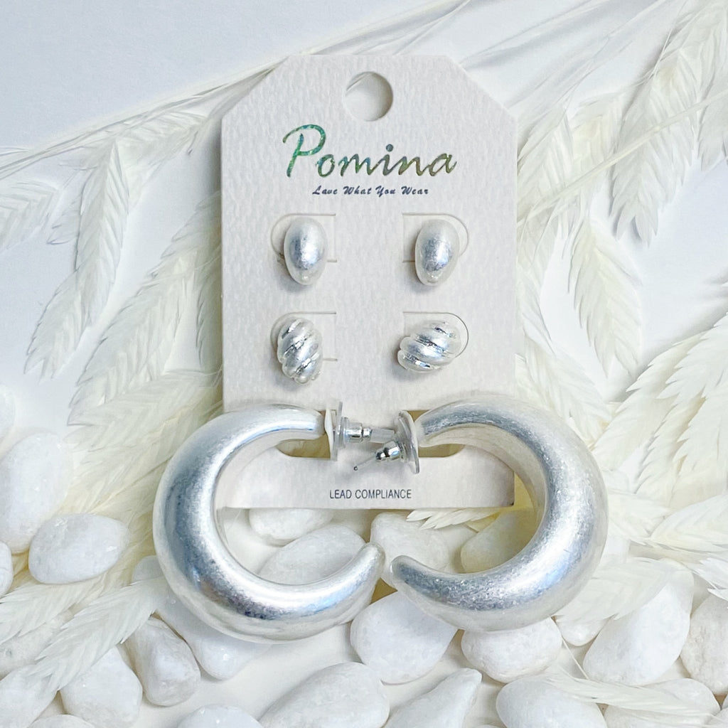 Set Of 3, Perfect Mix Hoop Earrings - Finanzasymercado