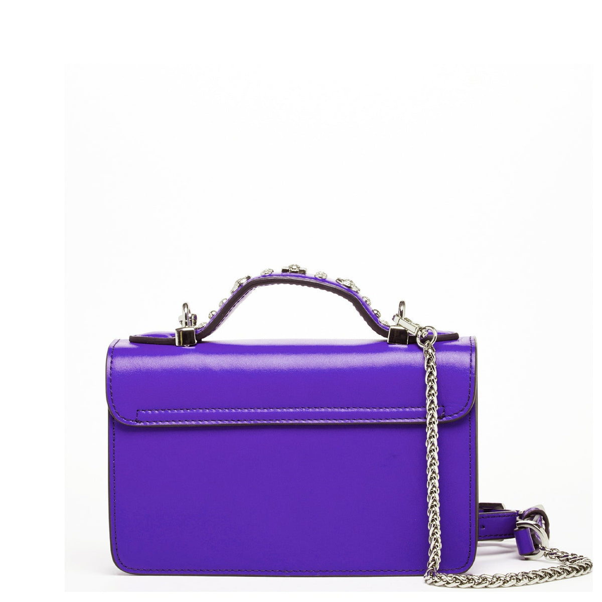 Studded Small Leather Crossbody Bag Royal Blue Purse Women's Handbag - Finanzasymercado