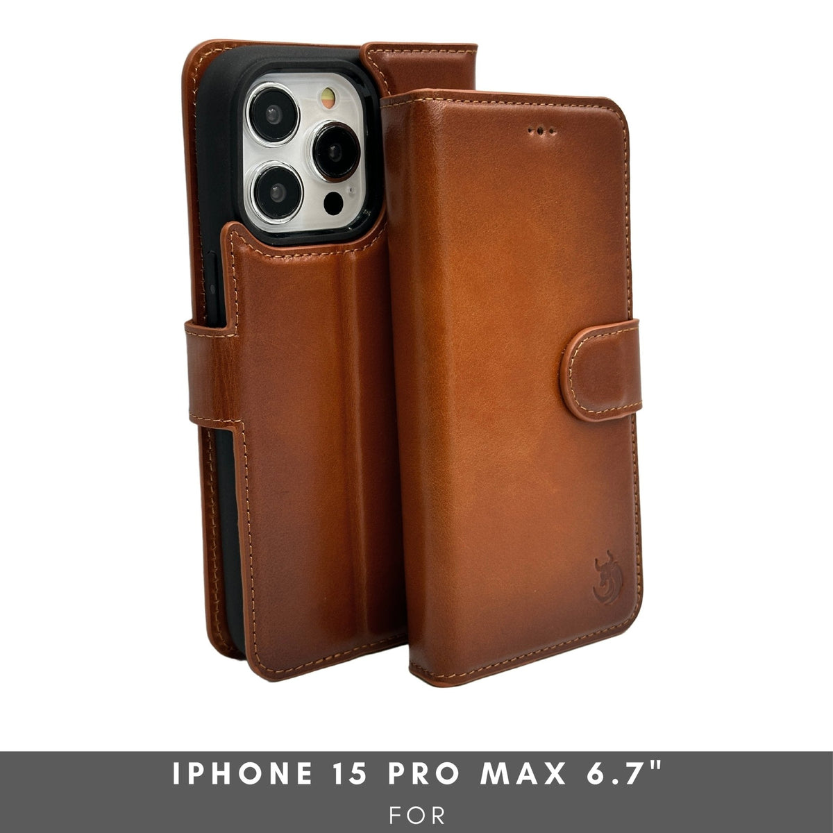 Vegas Premium Leather iPhone 15 Pro Max Wallet Case with MagSafe | Detachable RFID Blocking Luxury Wallet - Finanzasymercado